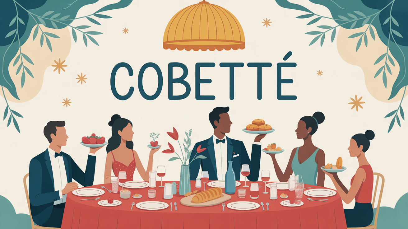 Table familiale élégante avec Cobette bambou en scène