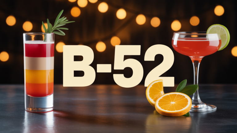 cocktail b52 trois couches shooter verre transparent
