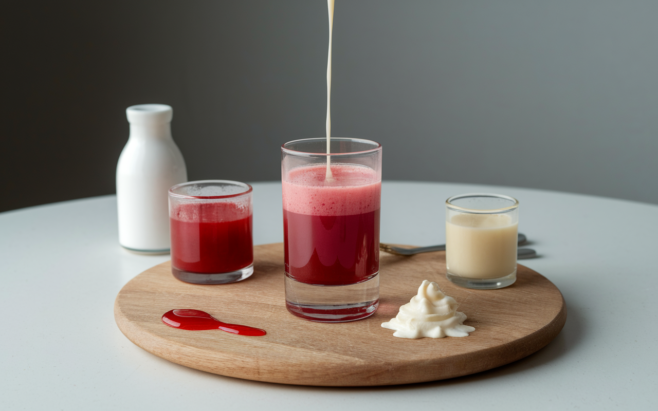 preparation cocktail cervelle de singe shot vodka grenadine creme