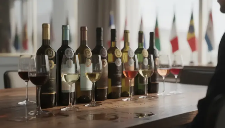 Table dégustation Decanter World Wine Awards 2020, vins médaillés France