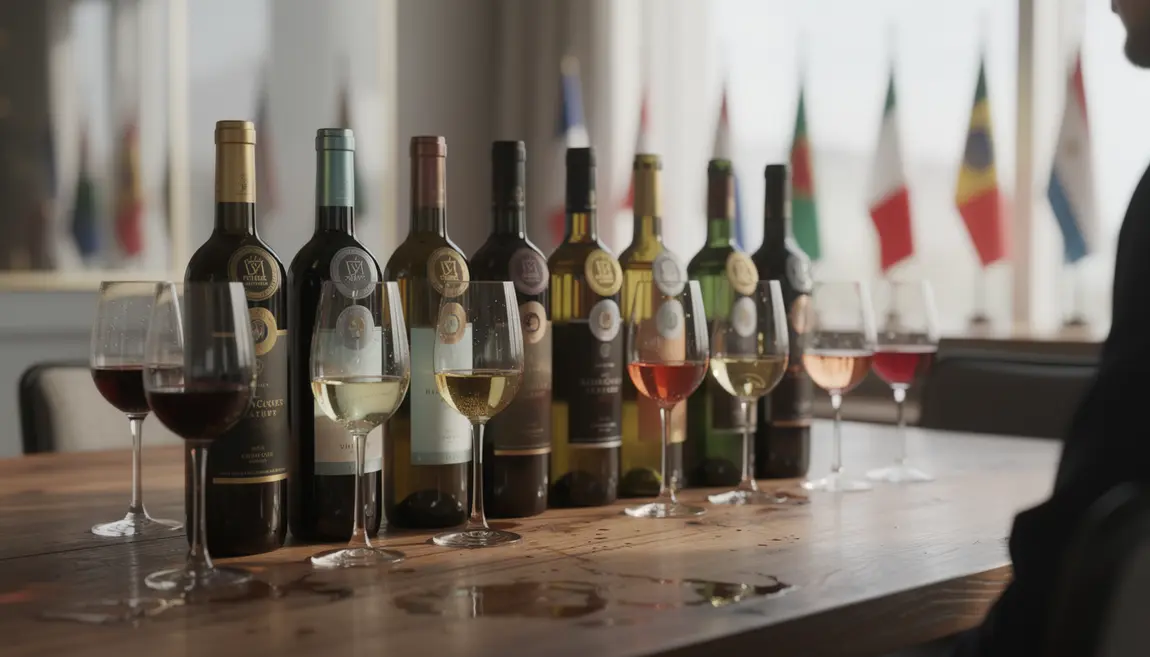 Table dégustation Decanter World Wine Awards 2020, vins médaillés France