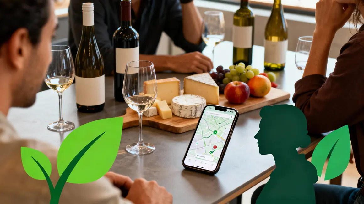 table moderne bar à vin, durabilité et digital