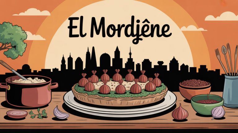 El Mordjene pot ouvert tartine noisettes Alger skyline