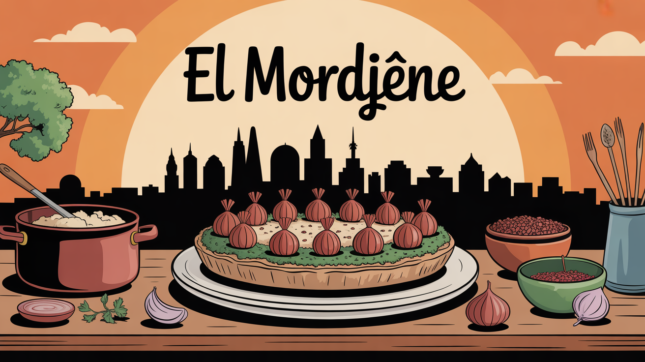 El Mordjene pot ouvert tartine noisettes Alger skyline
