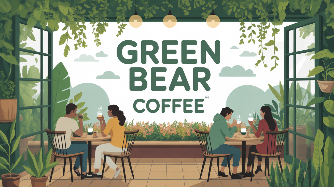 Green Bear Coffee café écologique convivial terrasse fleurs