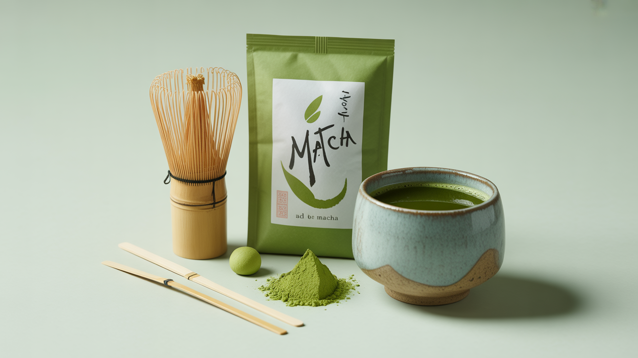 kit matcha bol mousse fouet bambou poudre bio zen