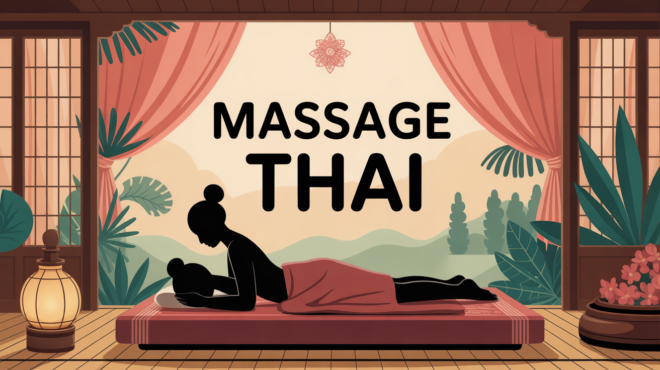 Massage thaï asiatique futon lumière douce relaxation