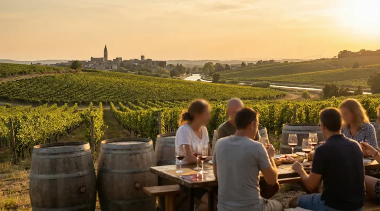 Vignobles Béziers soleil canal et barriques