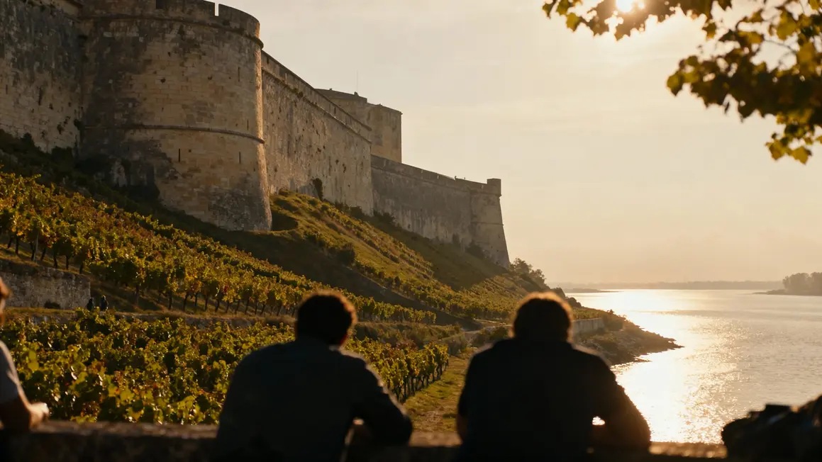 Remparts de Blaye sur vignoble et Gironde