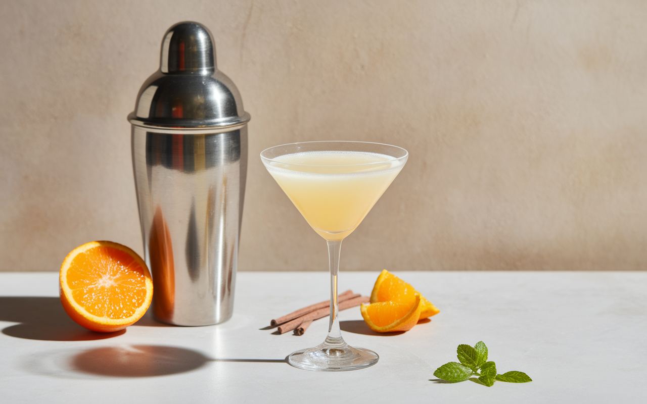 Accessoires bar cocktail Madeleine vanille mousse orange