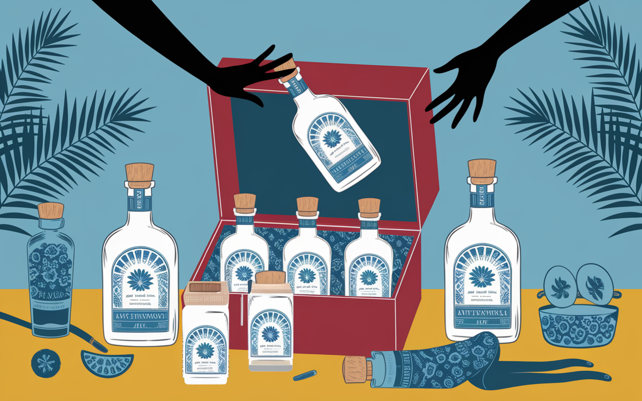 Bouteilles tequila Clase Azul artisanale avec coffret cadeau