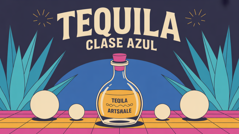 Carafe tequila Clase Azul artisanale peinte main agave bleue