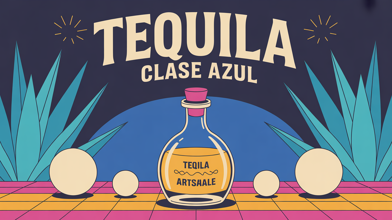 Carafe tequila Clase Azul artisanale peinte main agave bleue