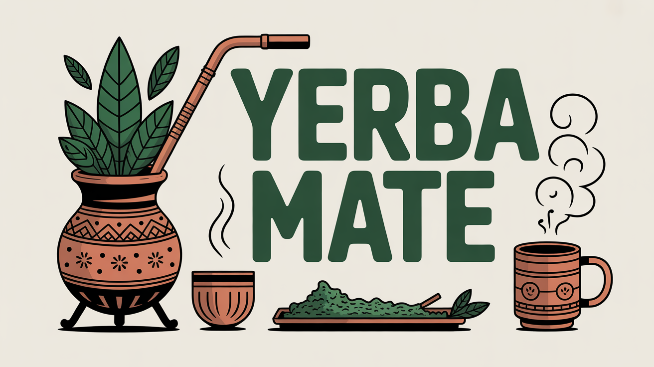 yerba mate calebasse bombilla sur fond clair