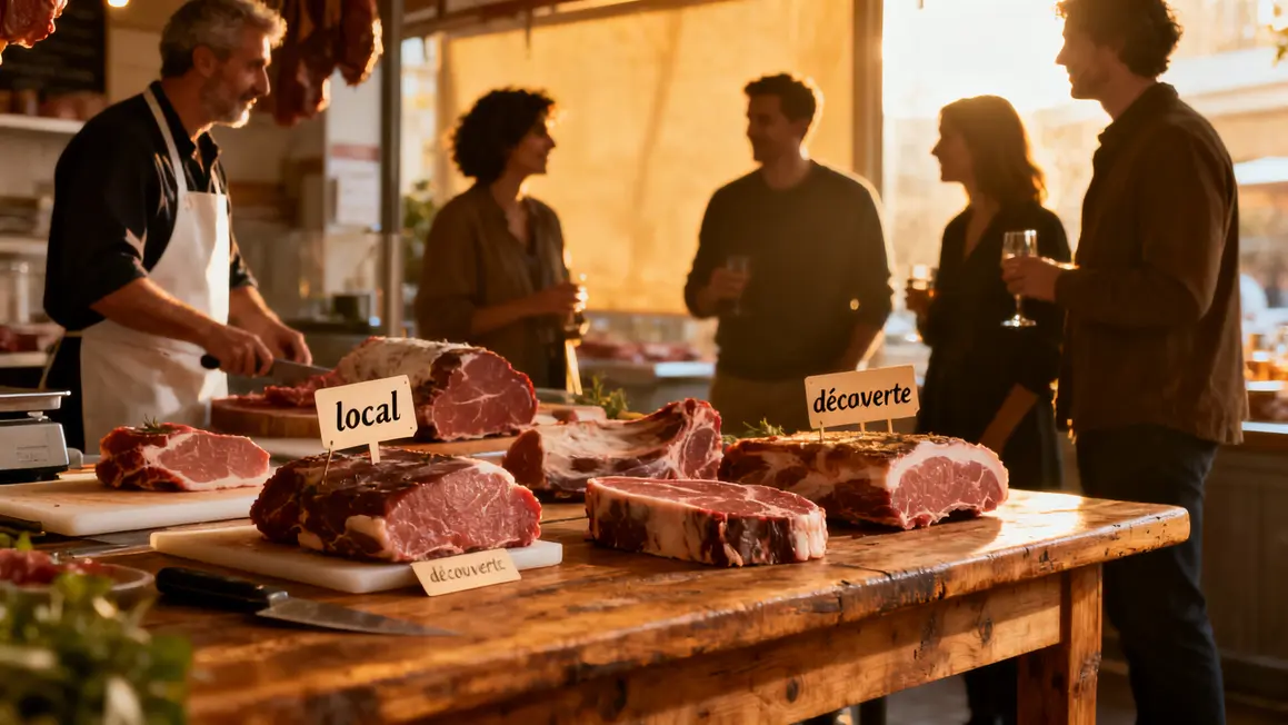 table viande locale découverte atelier boucherie