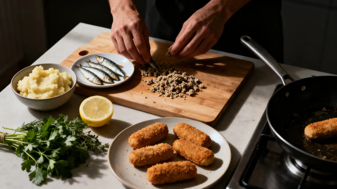 etapes recette croquettes de sardines cuisine minimaliste