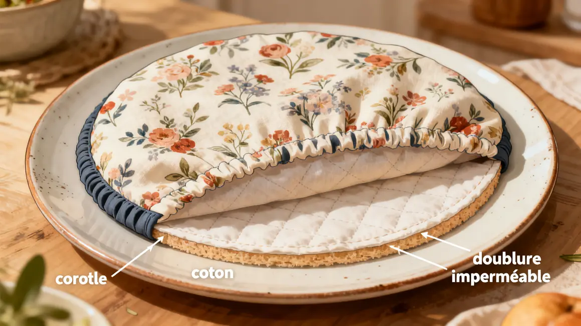 charlotte tissu sur plat coupe couches