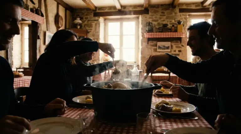 Poule au pot servie à Pau dans un restaurant de Béarn
