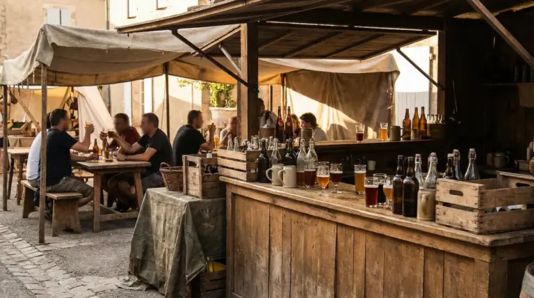 stand biere de table micro brasserie marche