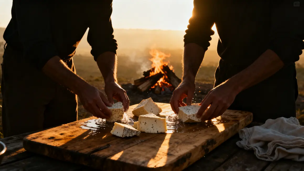 Tri et lavage croûtes de fromage cuisine village