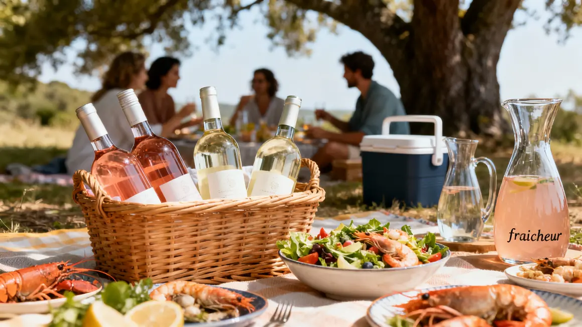 Pique-nique vins été rosé blanc fraicheur