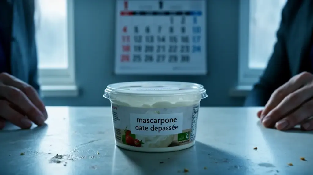 mascarpone date depassee pot ferme sur table