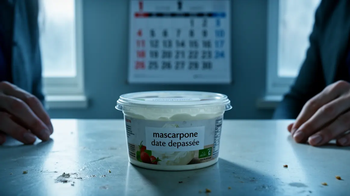 mascarpone date depassee pot ferme sur table