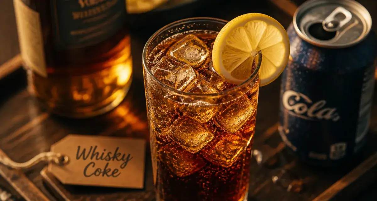 Dose whisky coca : highball au whisky et cola, citron et glaçons