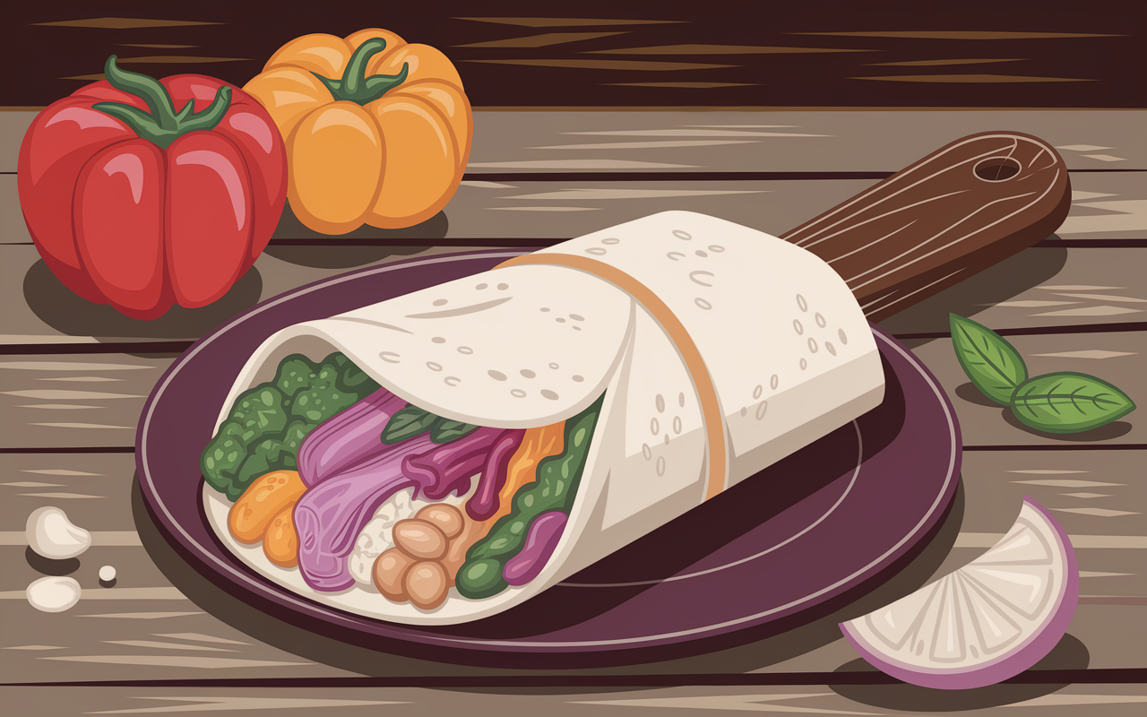 Cuillère épices burritos sur garniture