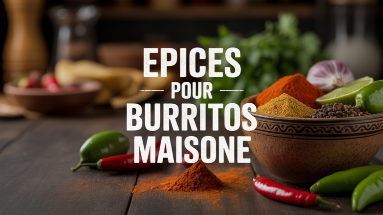 Bol épices burritos maison vues dessus