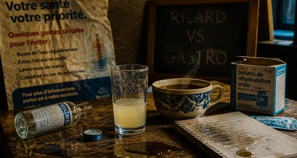 Ricard pur contre gastro : boisson qui aggrave les symptômes
