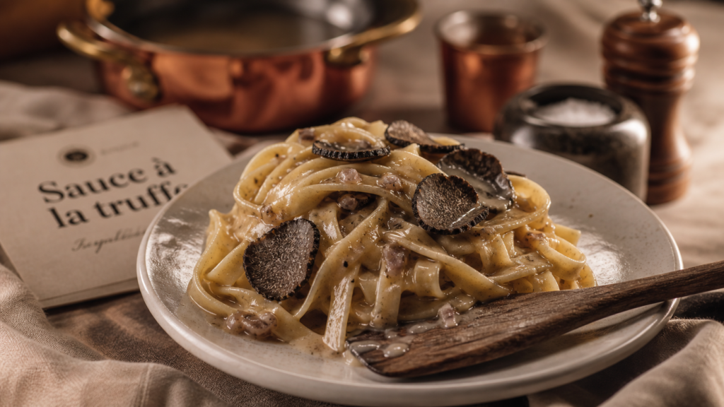 Sauce à la truffe maison sur tagliatelles