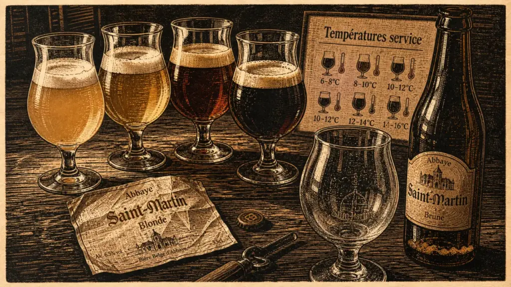 Bière belge en verres tulipe : fermentation et couleurs