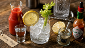 Bloody Mary recette : jus de tomate, vodka et assaisonnement