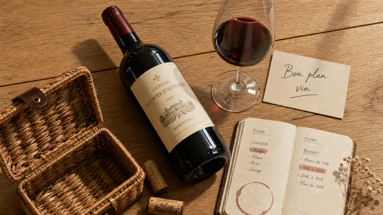 Bon plan du vin : bouteille, verre et filtres pour acheter sans se tromper