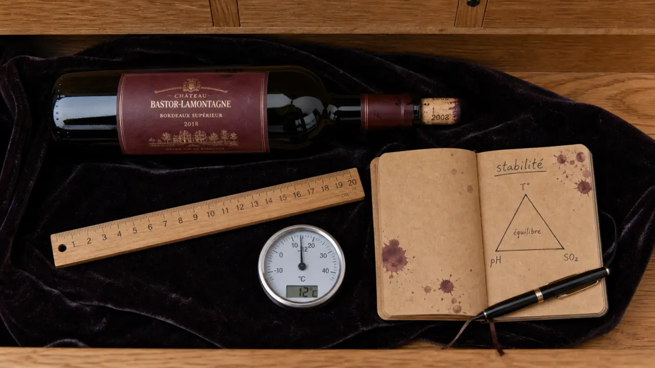 Conserver le vin rouge à 12°C : bouteille couchée, stabilité