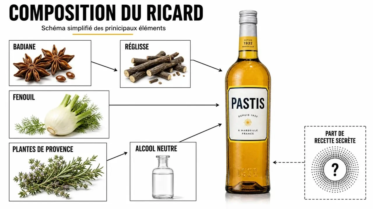Composition du Ricard : ingrédients, procédé et part secrète