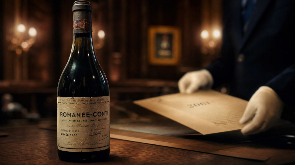 Plus cher vin du monde : Romanée-Conti 1945 en salle de vente aux enchères