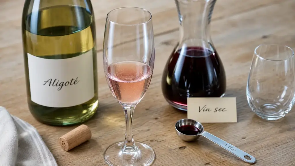 Quel vin pour kir : Aligoté sec pour un kir vif et discret