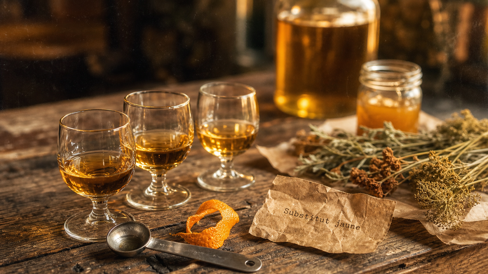 Substitute yellow chartreuse : liqueur ambrée, herbes et zeste d’orange en dégustation