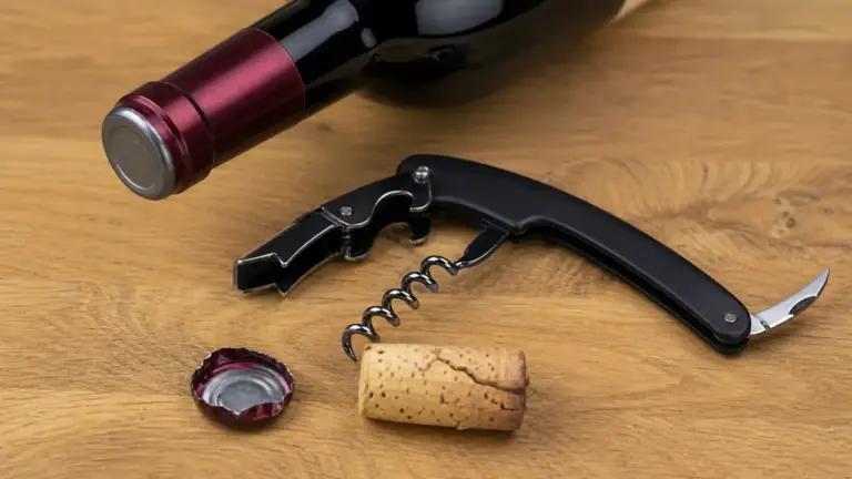 Tire bouchon du sommelier double levier, mèche brillante, ouverture capsule