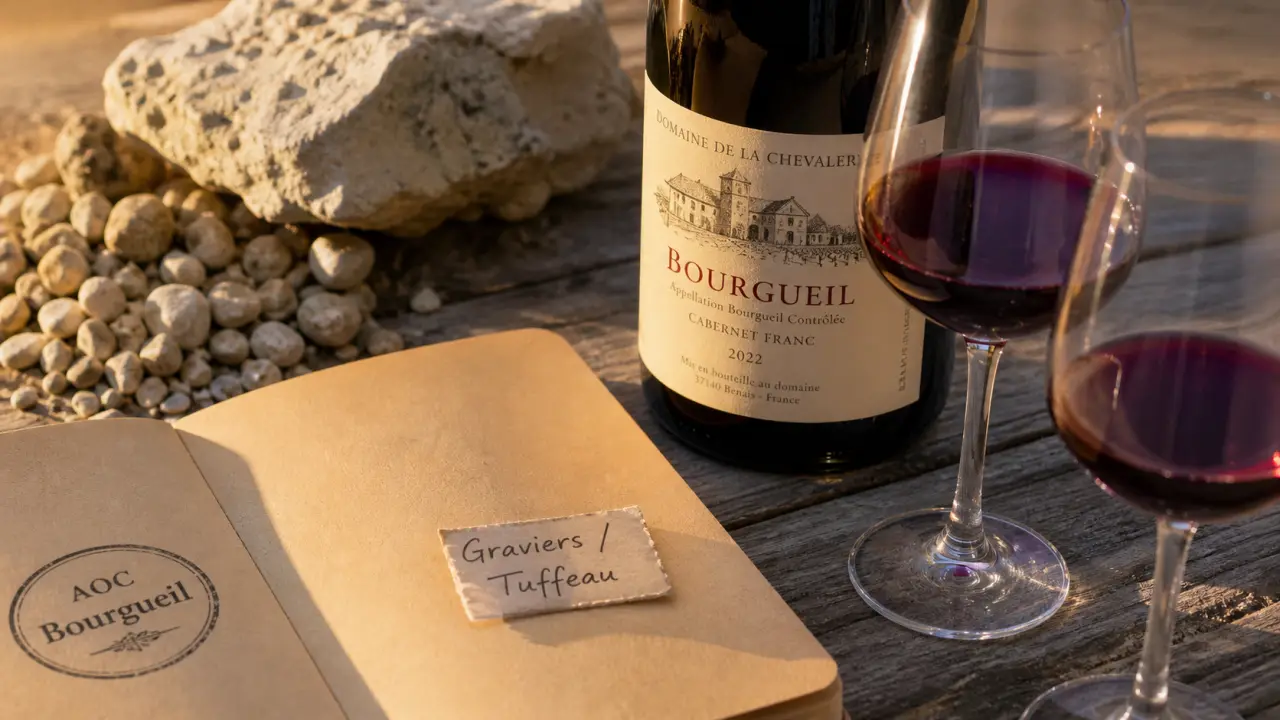 Bourgueil vin : graviers et tuffeau, rouges souples et vins de garde