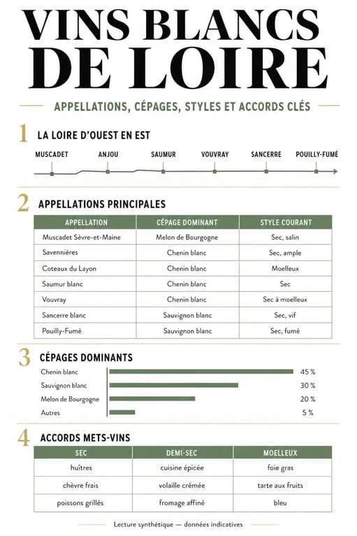 Vin blanc de Loire : panorama éditorial des appellations, cépages et styles