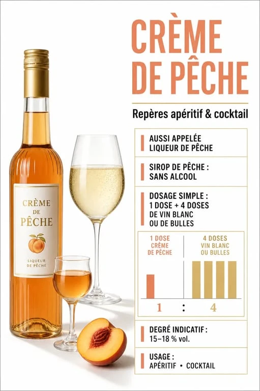 Crème de pêche : comparaison des usages, du dosage et des repères d’achat