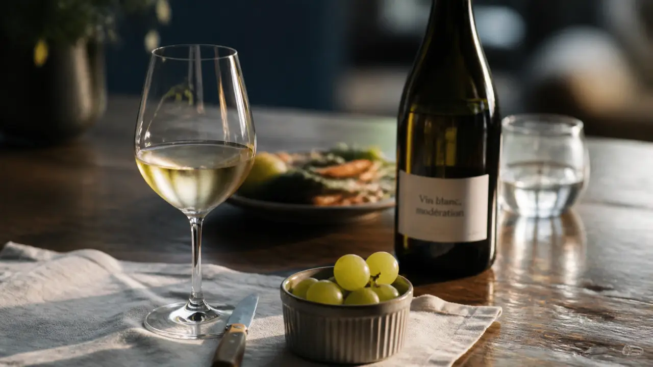 Le vin blanc est-il bon pour la santé : verre de vin blanc et modération
