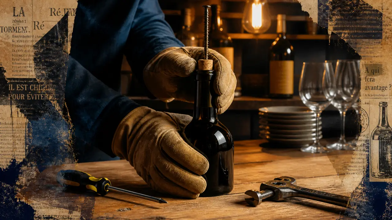 Ouvrir bouteille sans tire bouchon avec vis et outils