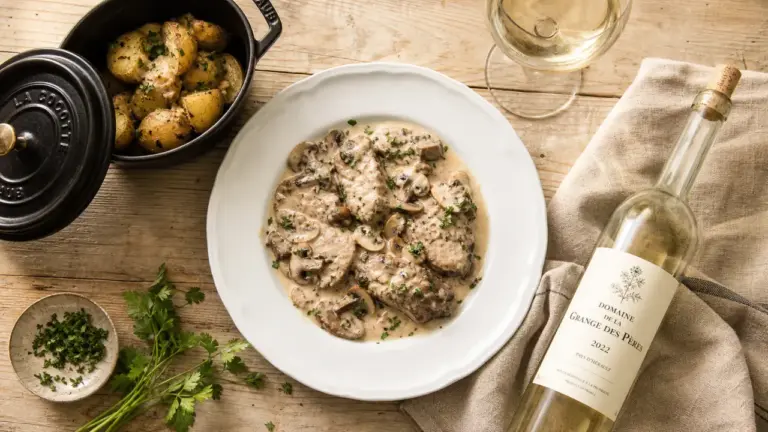 Quelle viande cuisiner avec du vin blanc : veau aux champignons et sauce vin blanc