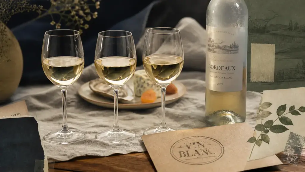 Vin blanc bordeaux : verres de dégustation sec moelleux liquoreux