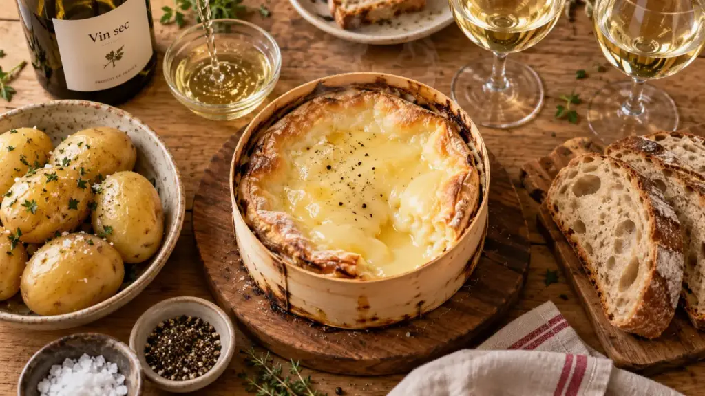 Quel vin avec mont d’or au four : vin blanc sec idéal