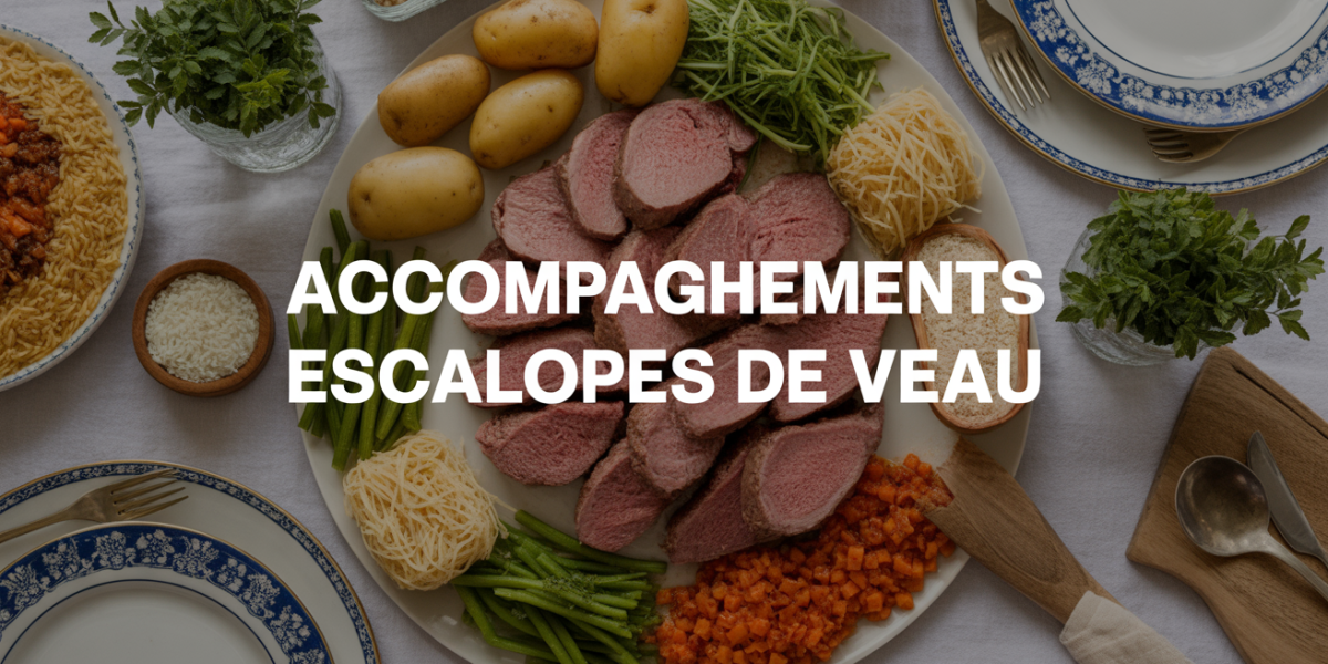 Assiette familiale avec accompagnement escalopes de veau